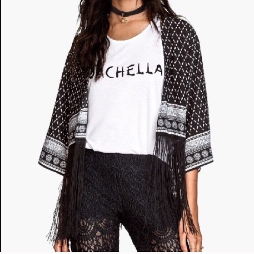 H&M Fringe Kimono Duster | Coachella Collab.